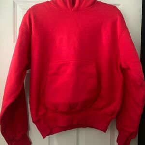 YEEZY/BALENCIAGA Brand New W/O Tags Red UNISEX Hoodie Sweatshirt SMALL OVERSIZED